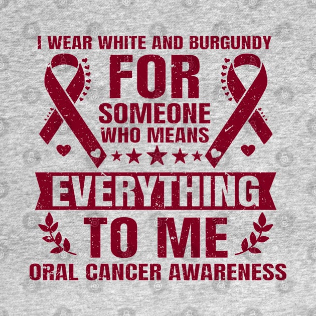 April White and Burgundi Oral Cancer Awareness by IngeniousMerch